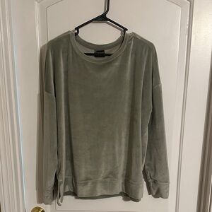 Sage Green Velour Sweatshirt